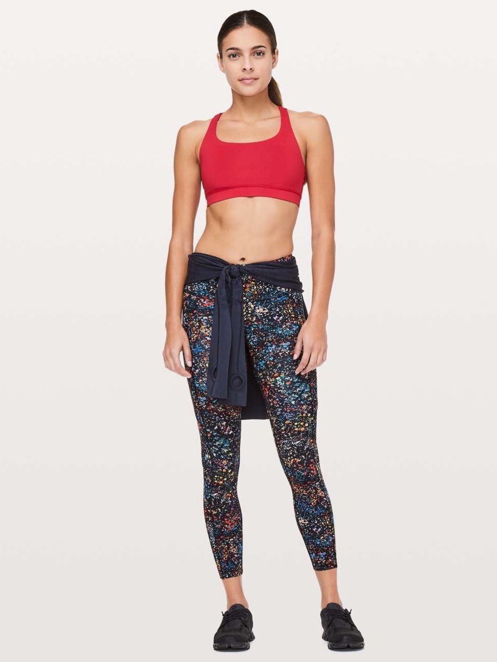 Lululemon Fast & Free 7/8 Tight II *Nulux 25"Flowerescent Multi Size 6
